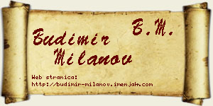 Budimir Milanov vizit kartica